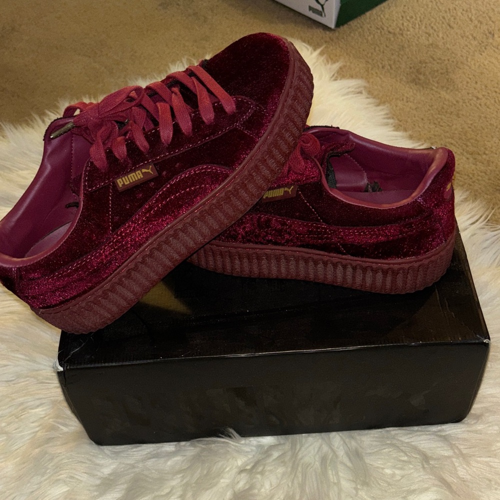 Puma Women's Velvet Sneakers - Deep Red